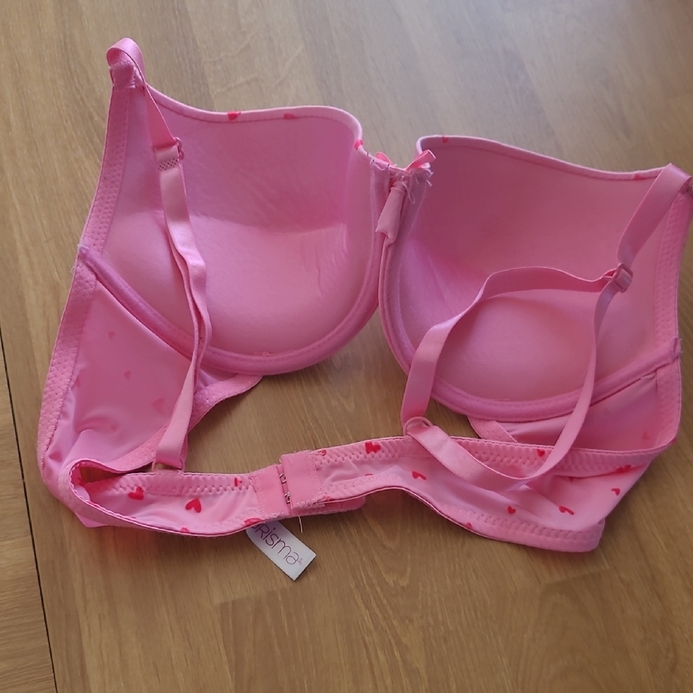 Charisma Pink Heart Print Bra - Picture 4 of 4